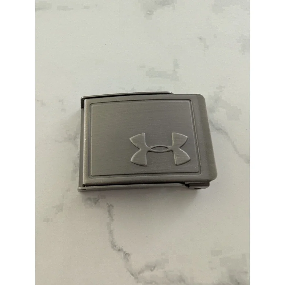 Under Armour Gray Metal Logo Belt Buckle One Size